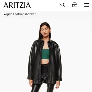 Aritzia vegan leather babaton pelli shirt jacket